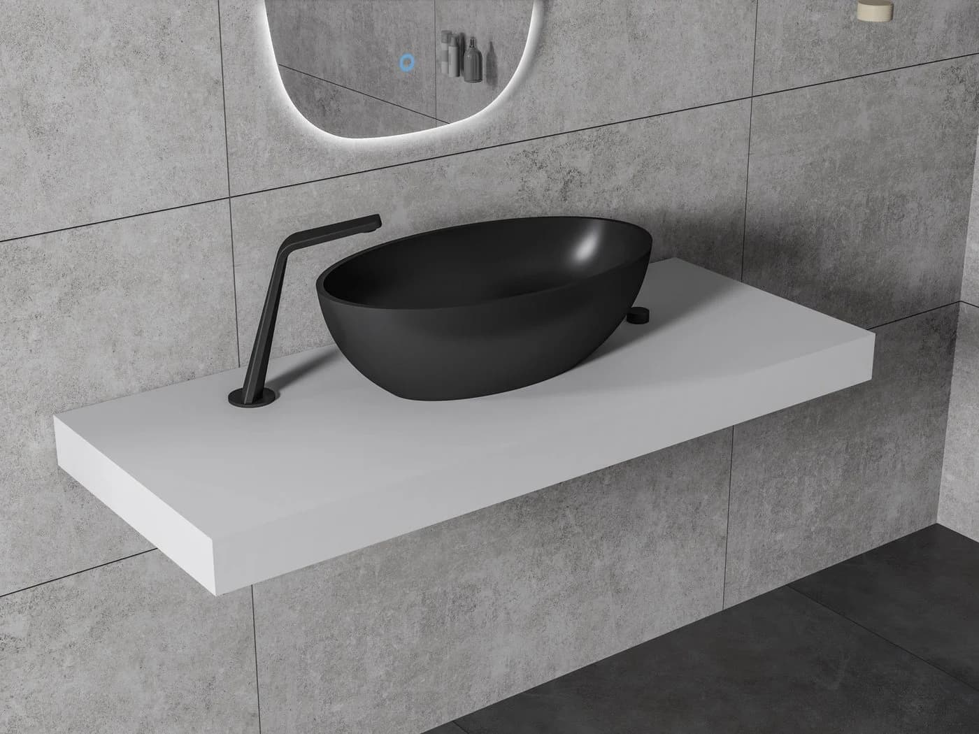 Bernstein Waschtischarmatur XELO-Flex 260 Hoher Auslauf Schwarz Matt - Bild 4