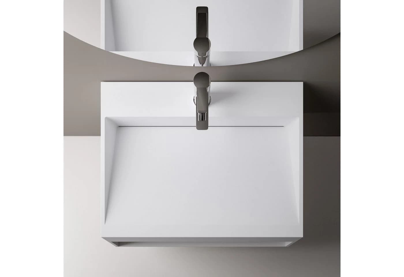 Bernstein Waschbecken TWG71 Mineralguss Weiß matt - Bild 4