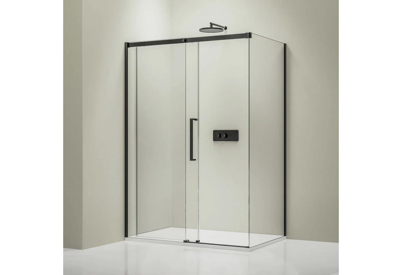 Bernstein Eckdusche DX906 FLEX Schwarz Soft-Close Nano