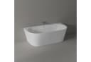Moderne Ovale Halb Freistehende Badewanne aus Acryl Bild 1