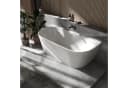 Moderne Ovale Halb Freistehende Badewanne aus Acryl Bild 2