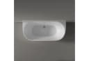 Moderne Ovale Halb Freistehende Badewanne aus Acryl Bild 3