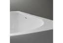 Moderne Ovale Halb Freistehende Badewanne aus Acryl Bild 4