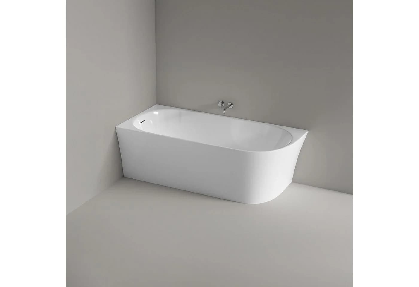 Bernstein Badewanne NORA CORNER Oval Acryl Weiß 170x80 cm