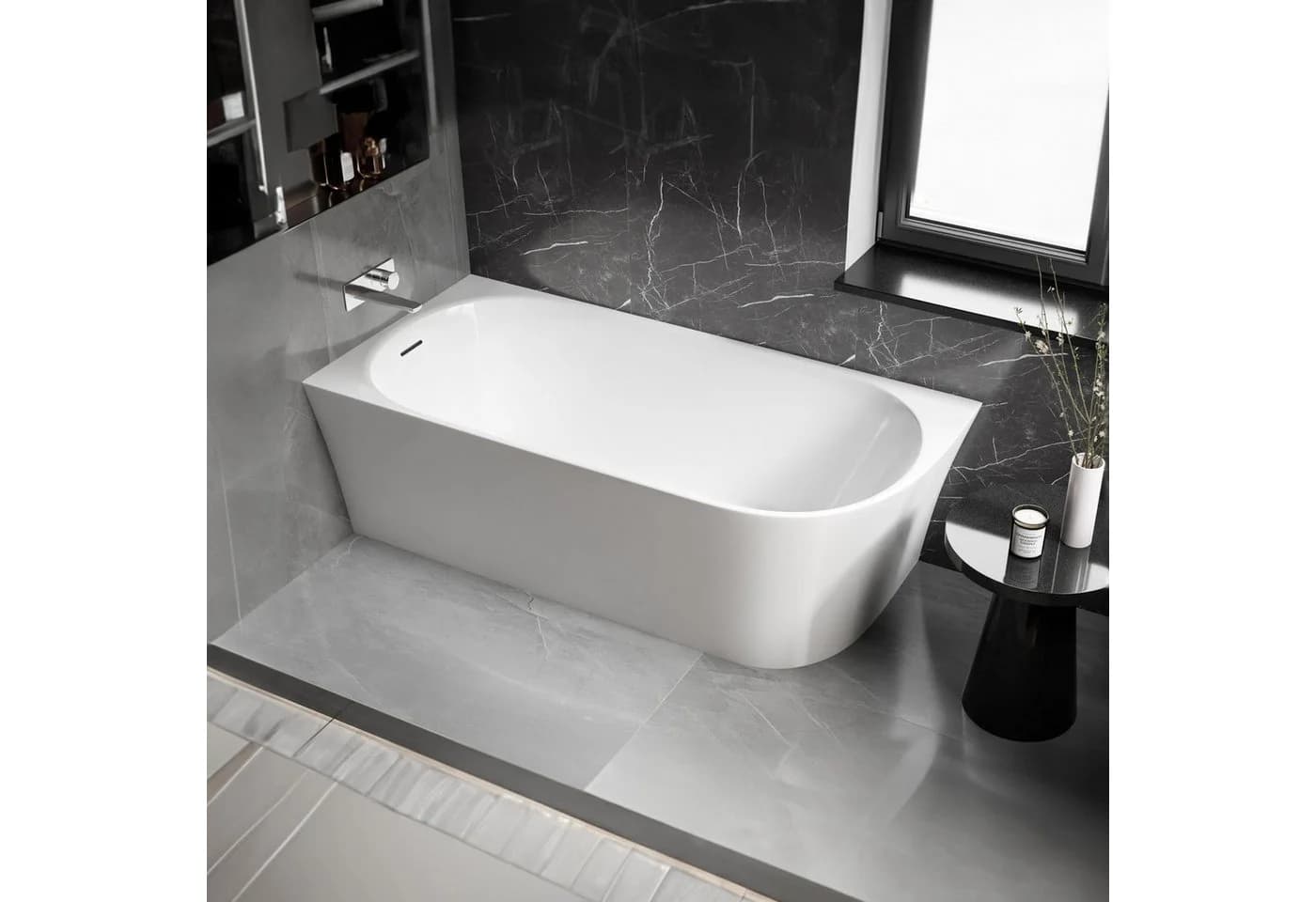 Bernstein Badewanne NORA CORNER Oval Acryl Weiß 170x80 cm - Bild 2