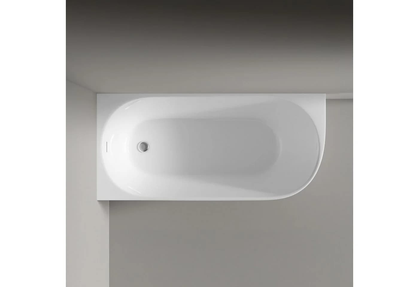 Bernstein Badewanne NORA CORNER Oval Acryl Weiß 170x80 cm - Bild 3