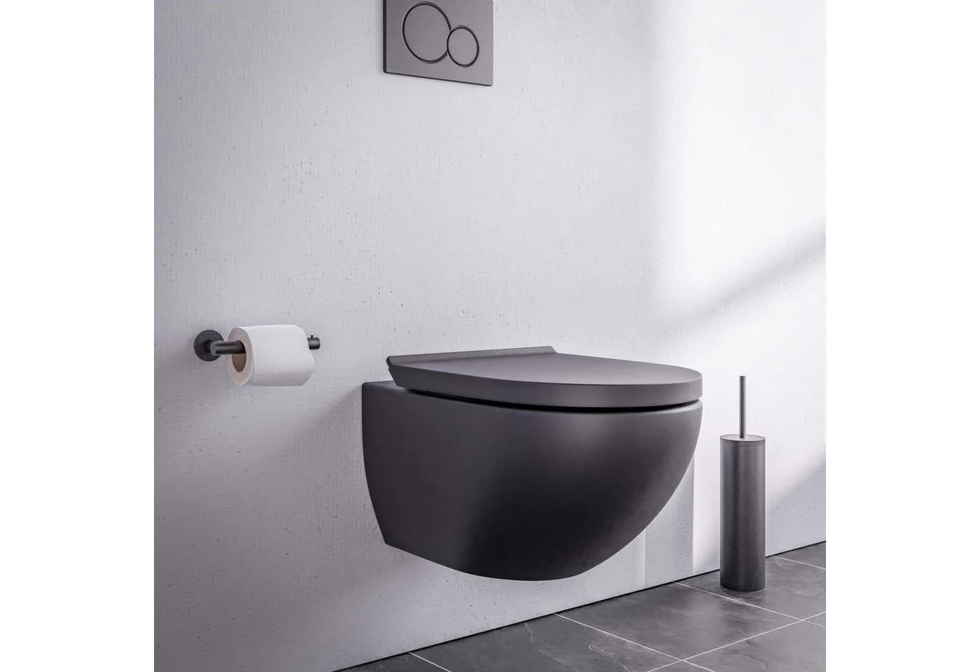 Bernstein Tiefspül-WC E-9030 Wand-WC Schwarz Spülrandlos - Bild 2