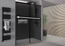 Bernstein Duschwand DX906 FLEX ESG Grauglas Schwarz Matt Soft-Close Bild 1