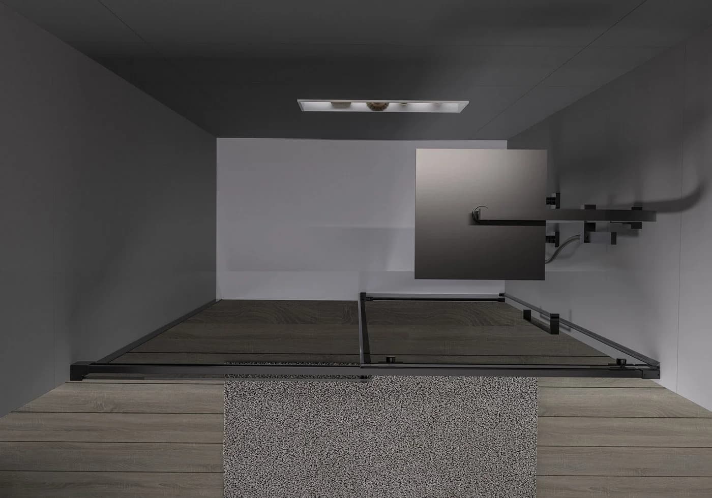 Bernstein Duschwand DX906 FLEX ESG Grauglas Schwarz Matt Soft-Close - Bild 5