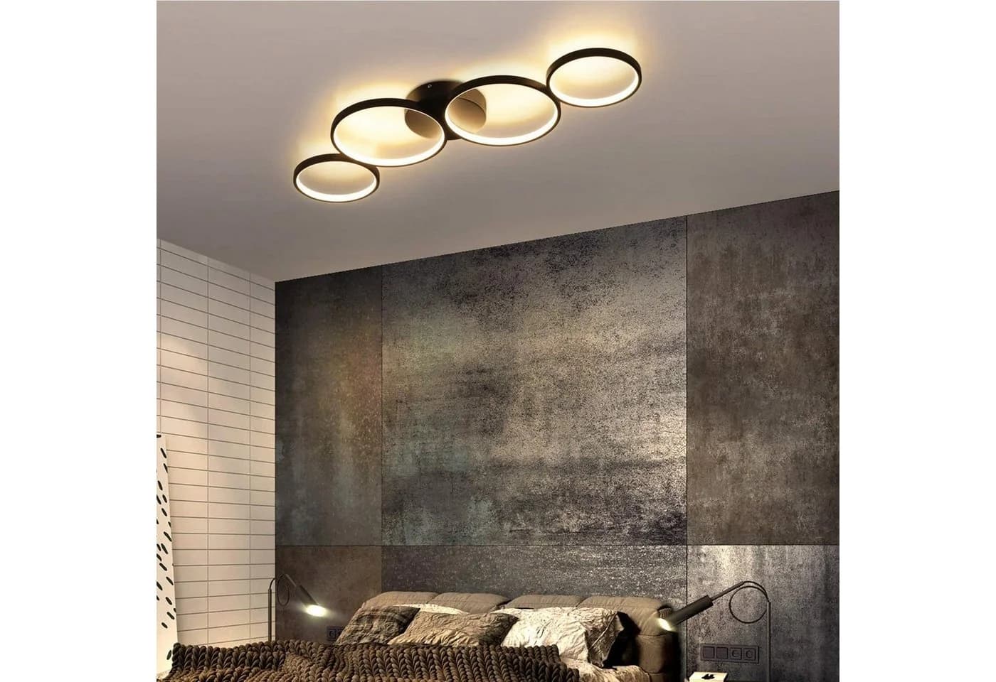 ZMH LED Deckenleuchte Modern Ringoptik mit Fernbedienung - Bild 3