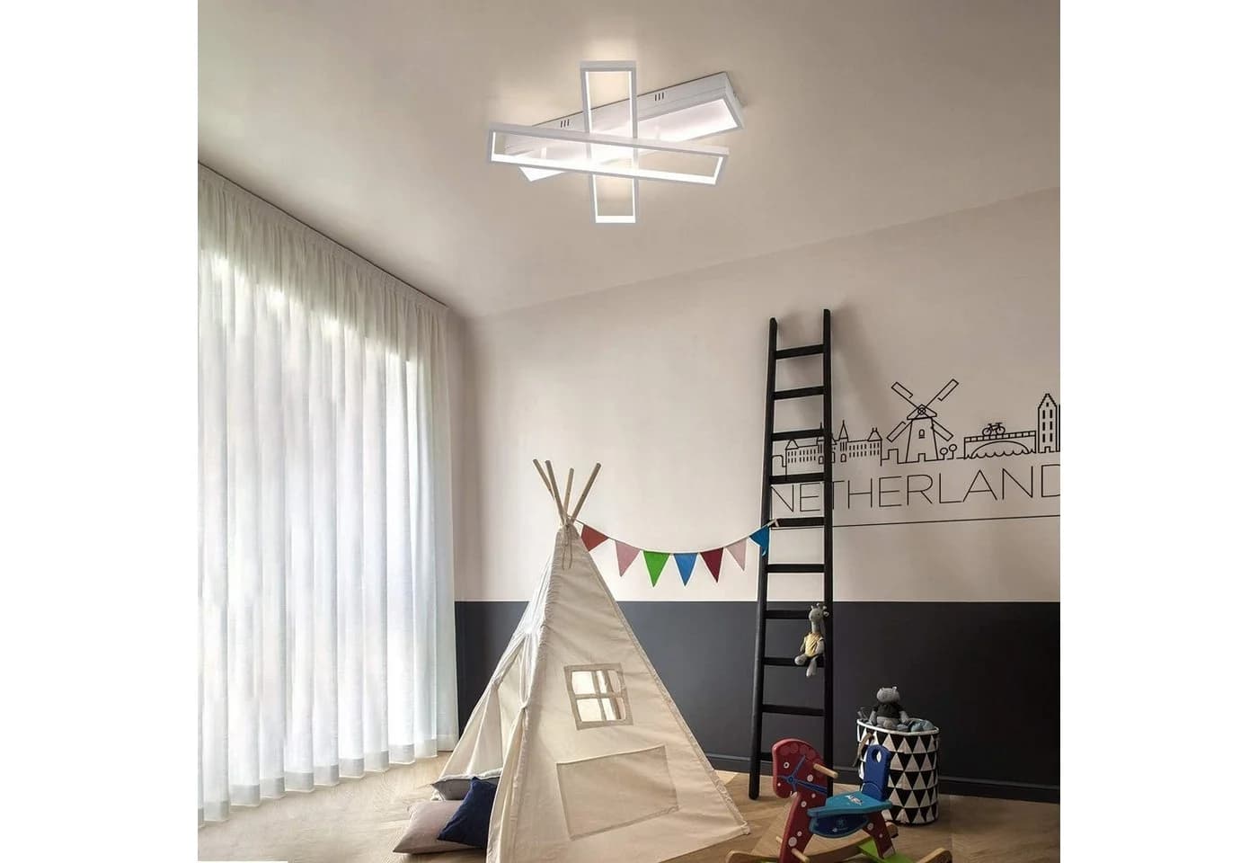 ZMH LED Deckenleuchte Dimmbar Innen Kronleuchter für Wohnzimmer Büro Küche - Bild 4