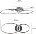 ZMH LED Deckenleuchte 2-Ring Design Warmweiß Bild 4