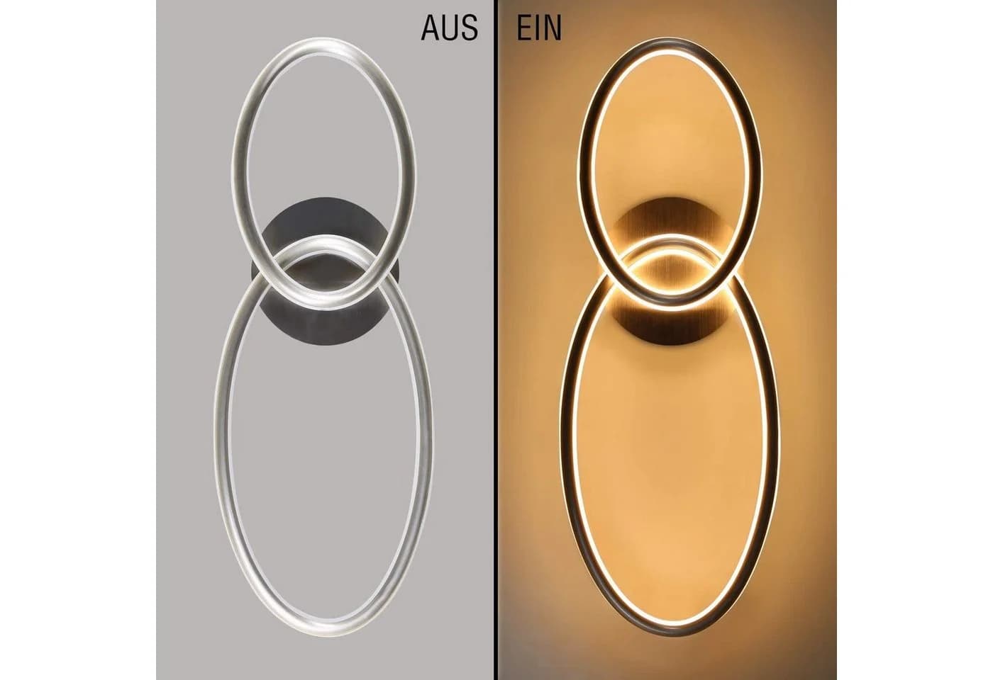 ZMH LED Deckenleuchte 2-Ring Design Warmweiß - Bild 5