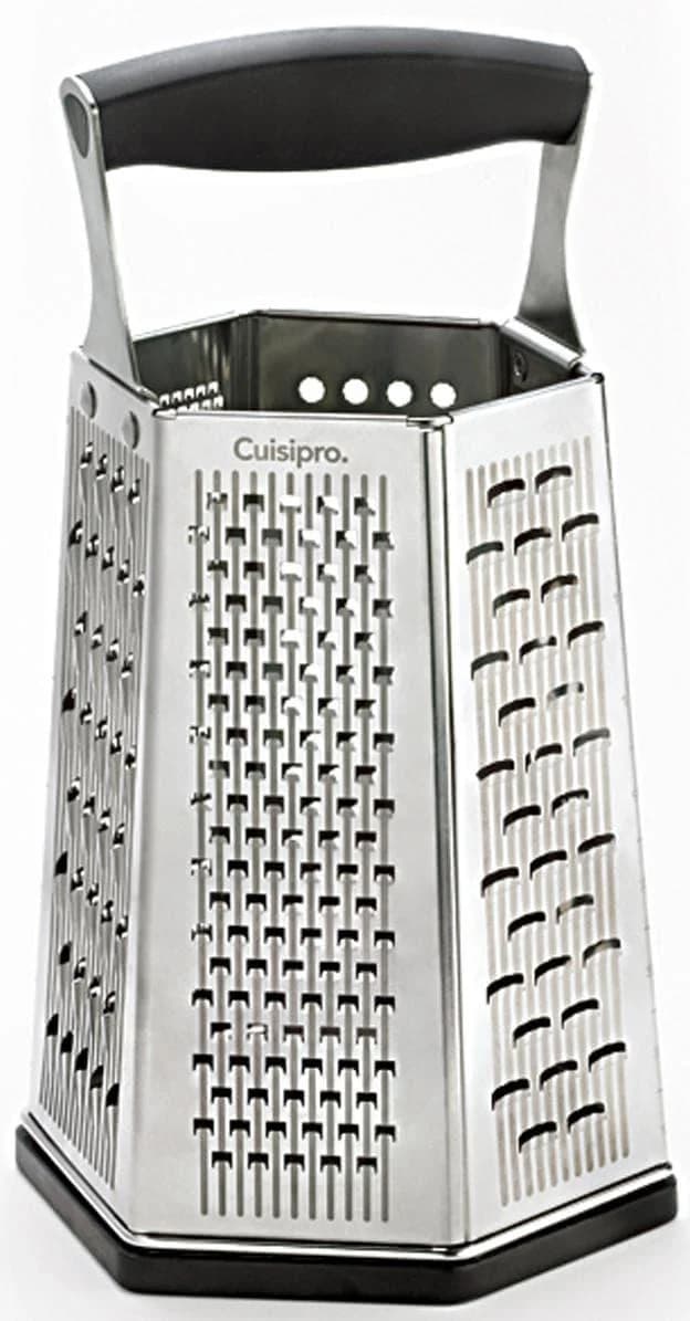 Vierkantreibe CUISIPRO Silber Edelstahl Küchenreiben 7 Reibeflächen