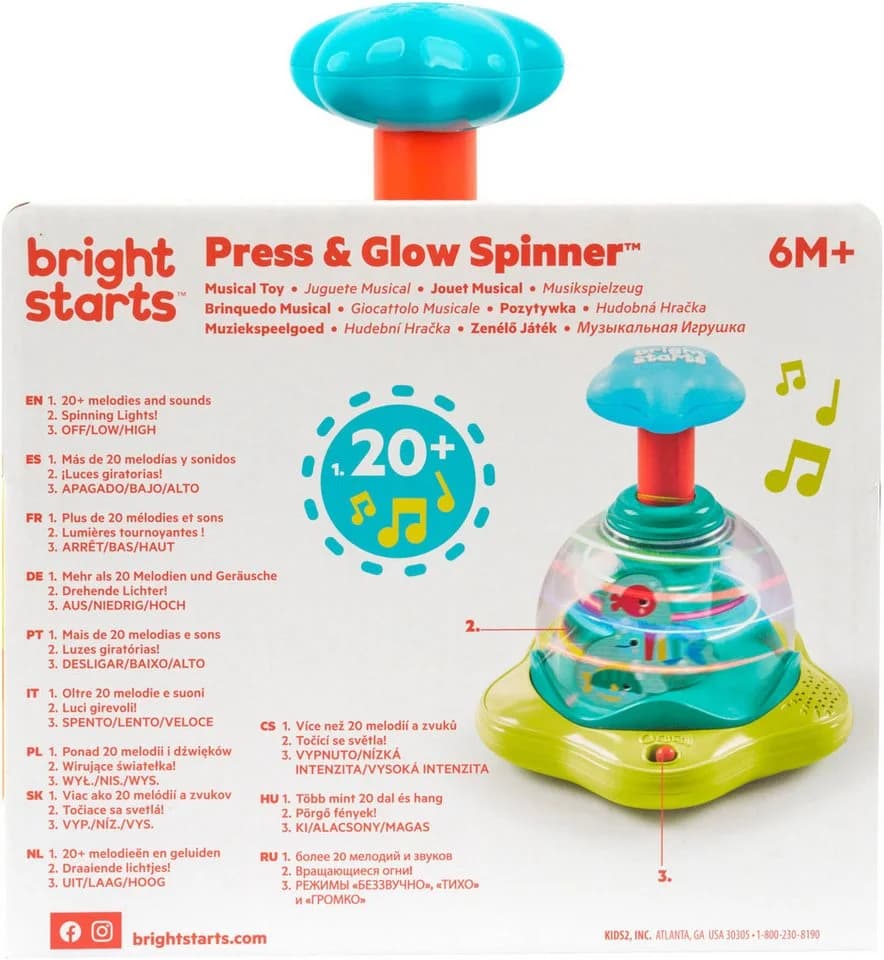 Bright Starts Kreisel Press & Glow Spinner™, mit Licht und Sound - Bild 4