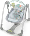 Babyschaukel aus Plüsch und Polster in Pastelltönen Bild 2