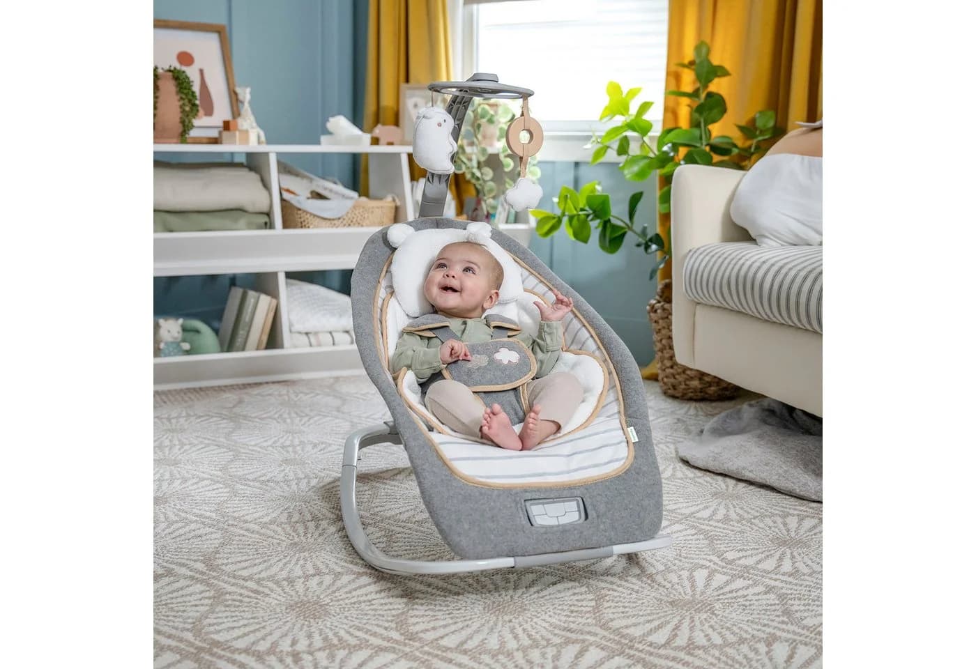 Ingenuity Babywippe Rocking Seat Bella Teddy Grau - Bild 5