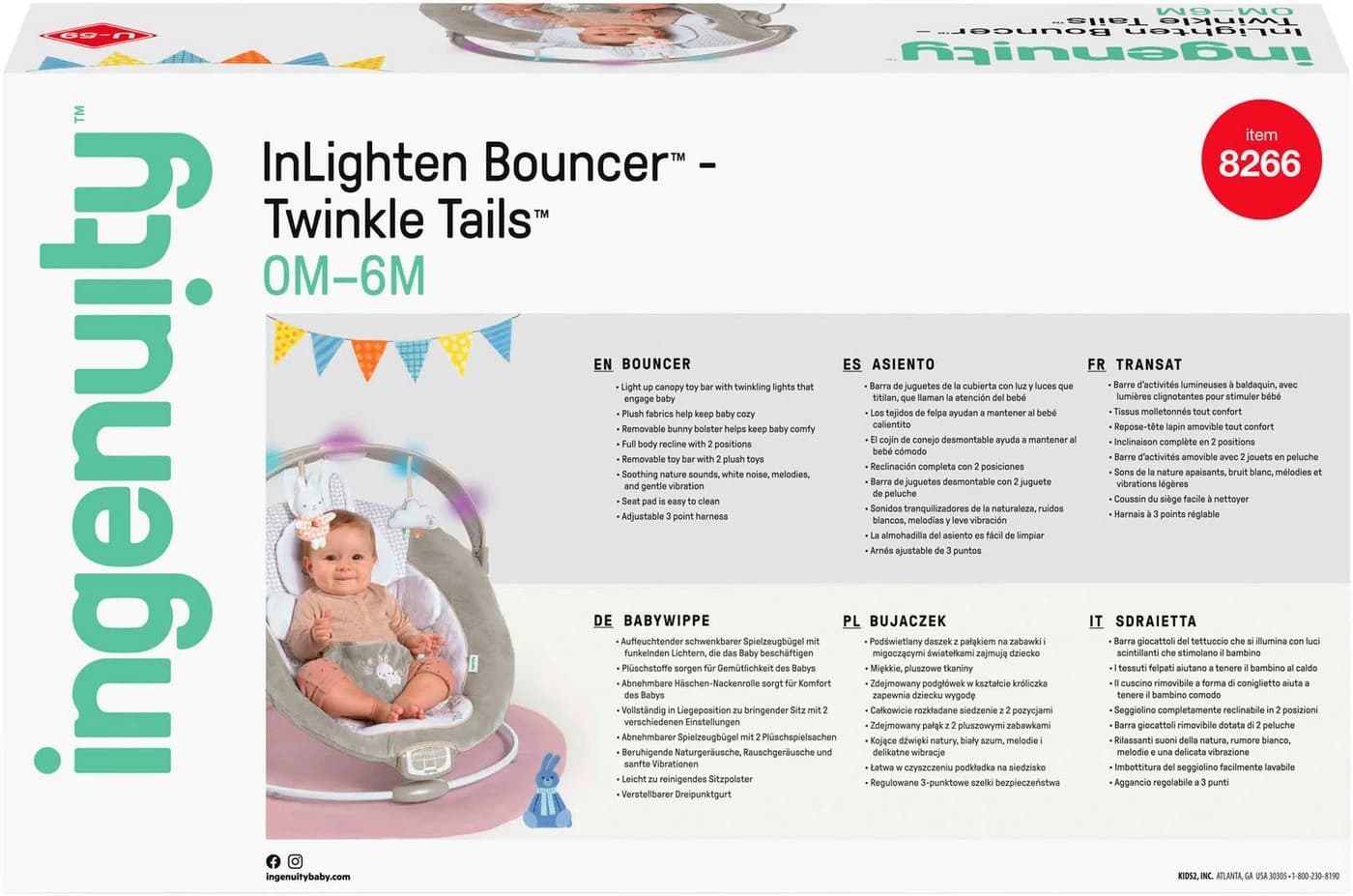 Ingenuity Babyschaukel InLighten Bouncer™ - Twinkle Tails™, mit Licht und Sound - Bild 4
