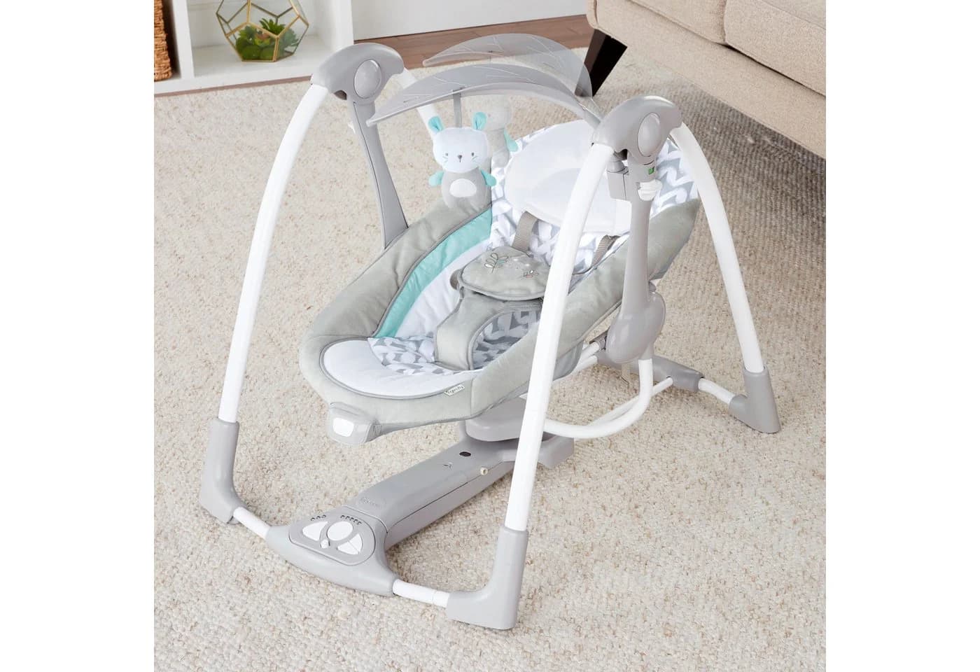 Ingenuity Babyschaukel ConvertMe Swing-2-Seat Portable Swing - Raylan, mit automatischer Schaukelfunktion und Sound-Effekt - Bild 4