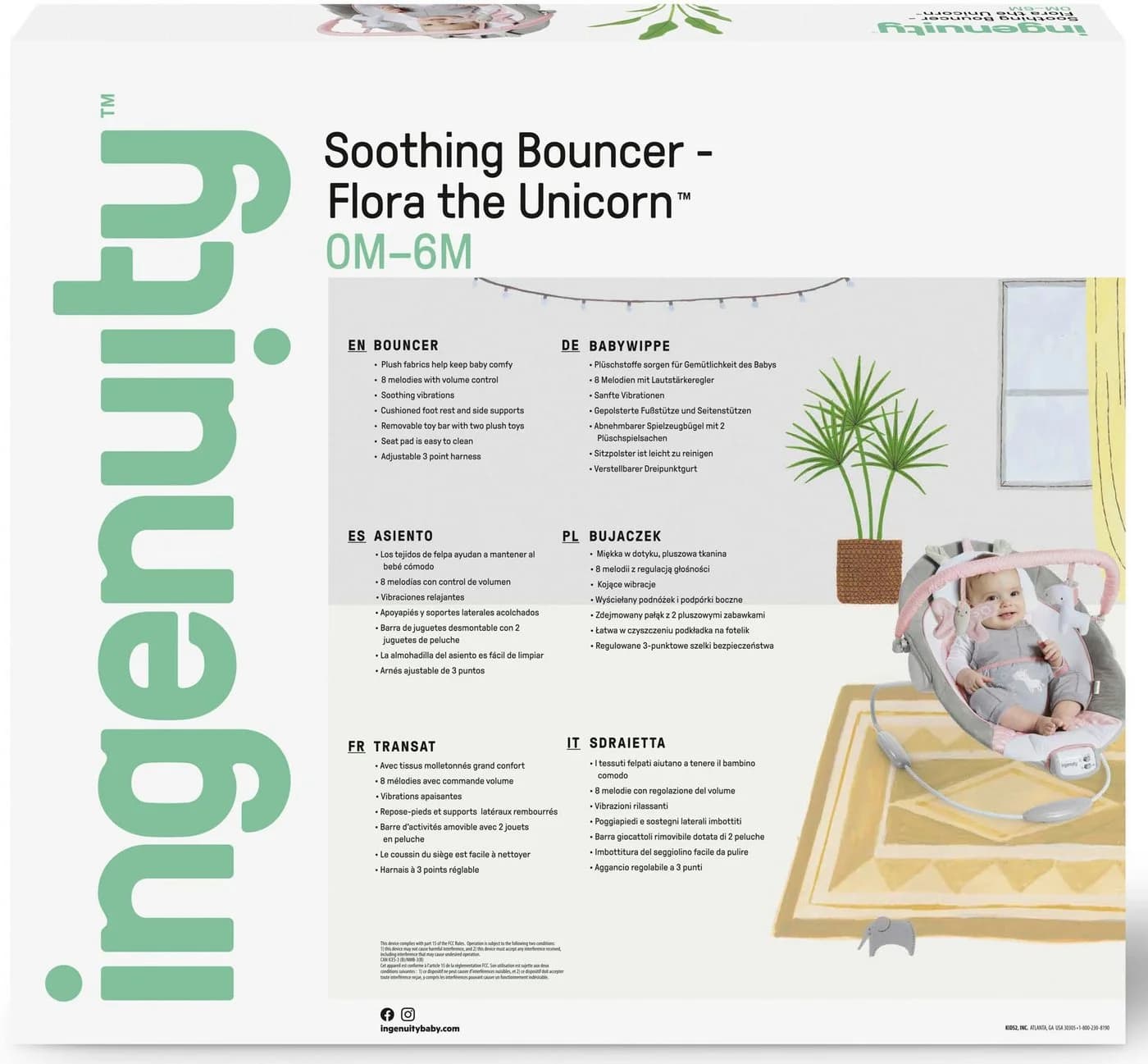 Babywippe Flora the Unicorn - Süß und Kuschelig - Bild 5