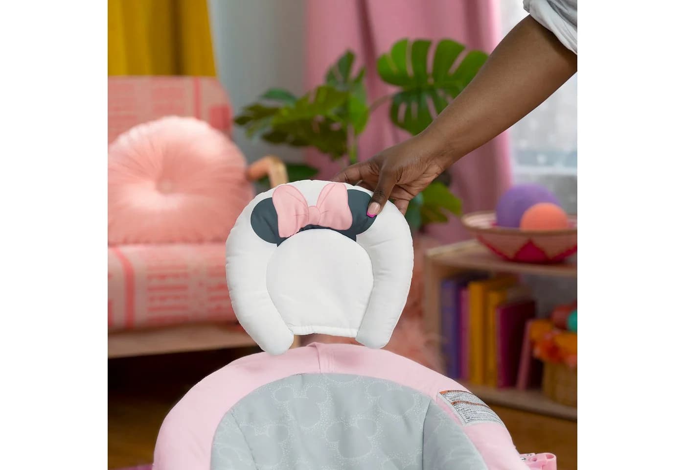 Bright Starts Babywippe Minnie Mouse Rosy Skies ™ Comfy Bouncer Rosa - Bild 3