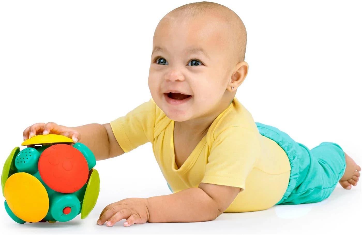 Bright Starts Greifspielzeug Wobble Bobble™ Crawl & Chase Ball Bunt - Bild 4
