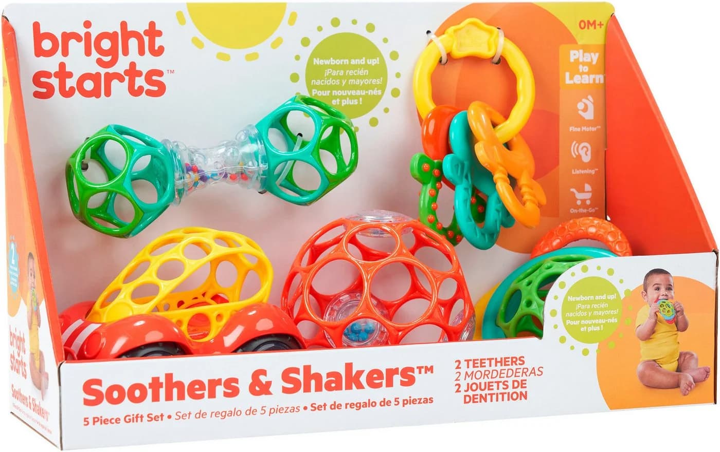 Bright Starts Greifspielzeug Soothers & Shakers™ 5 Piece Gift Set Bunt - Bild 2