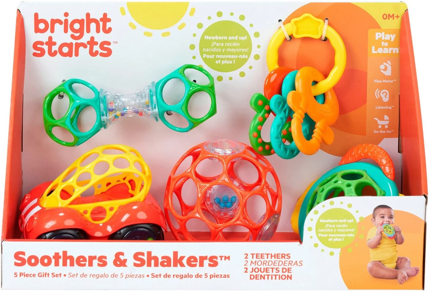 Bright Starts Greifspielzeug Soothers & Shakers™ 5 Piece Gift Set Bunt - Bild 5