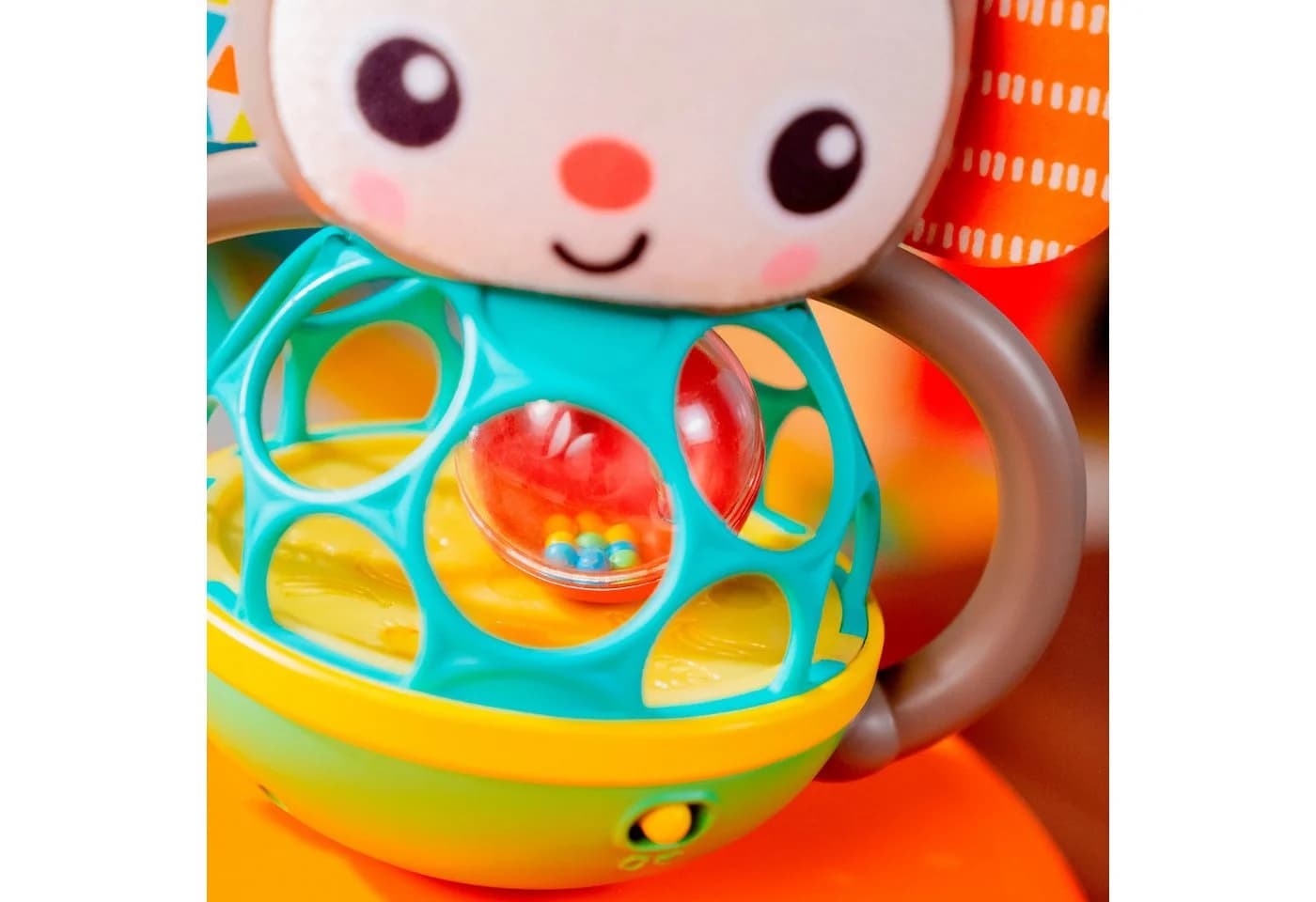 Bright Starts Grab & Giggle Monkey™ Multi-Sensory Toy Bunt - Bild 3