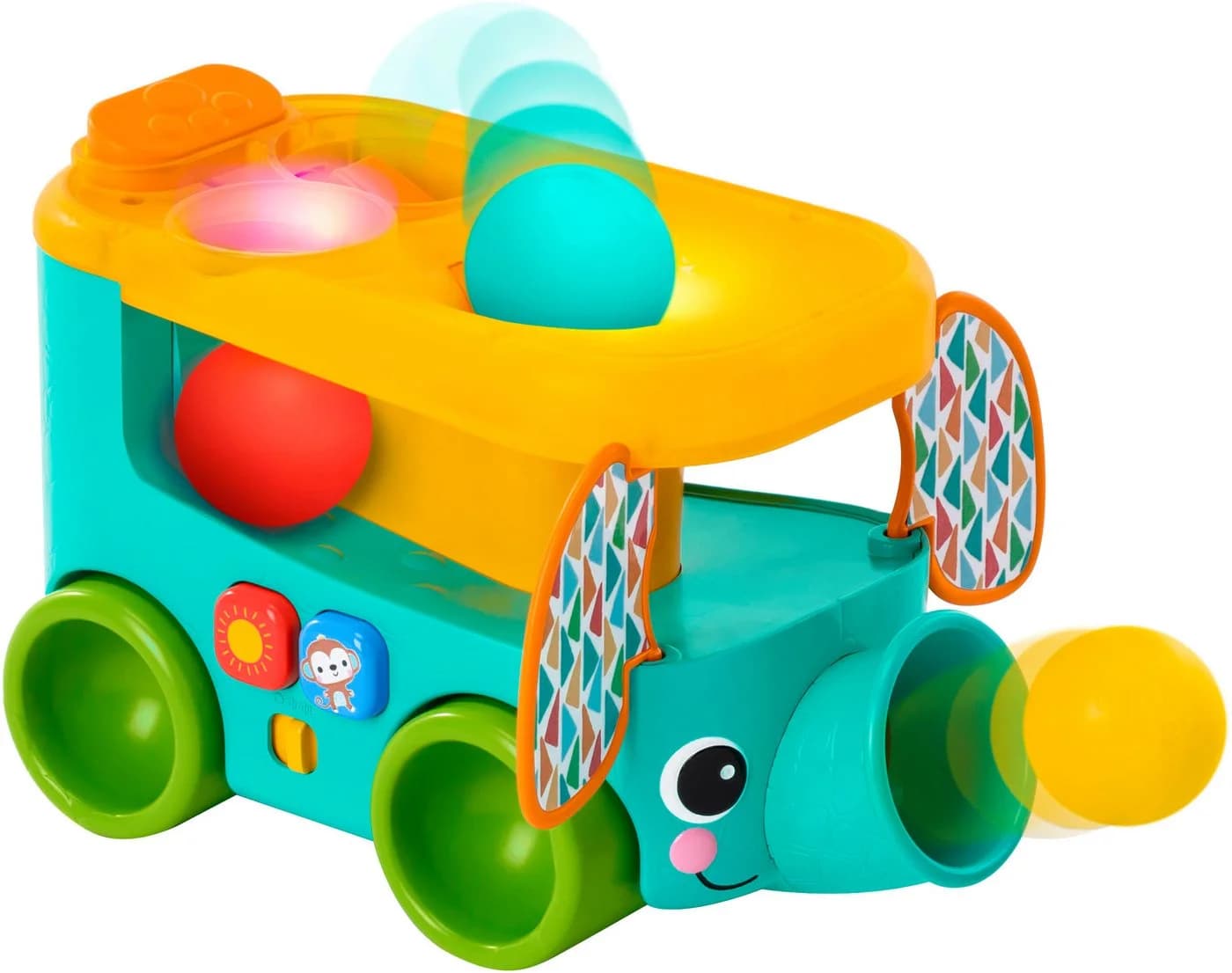 Bright Starts Lernspielzeug Pop & Roll Safari Bus Ball Play Toy mit Licht und Sound - Bild 2