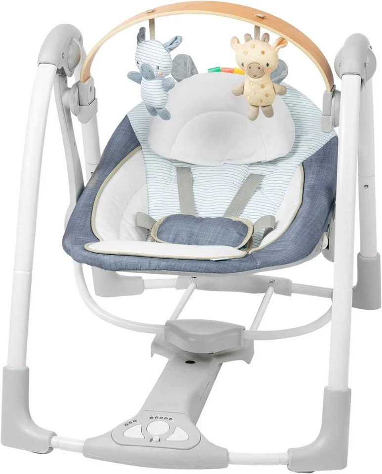 Ingenuity Babywippe Swing 'n Go Portable Swing Chambray Blau - Bild 2