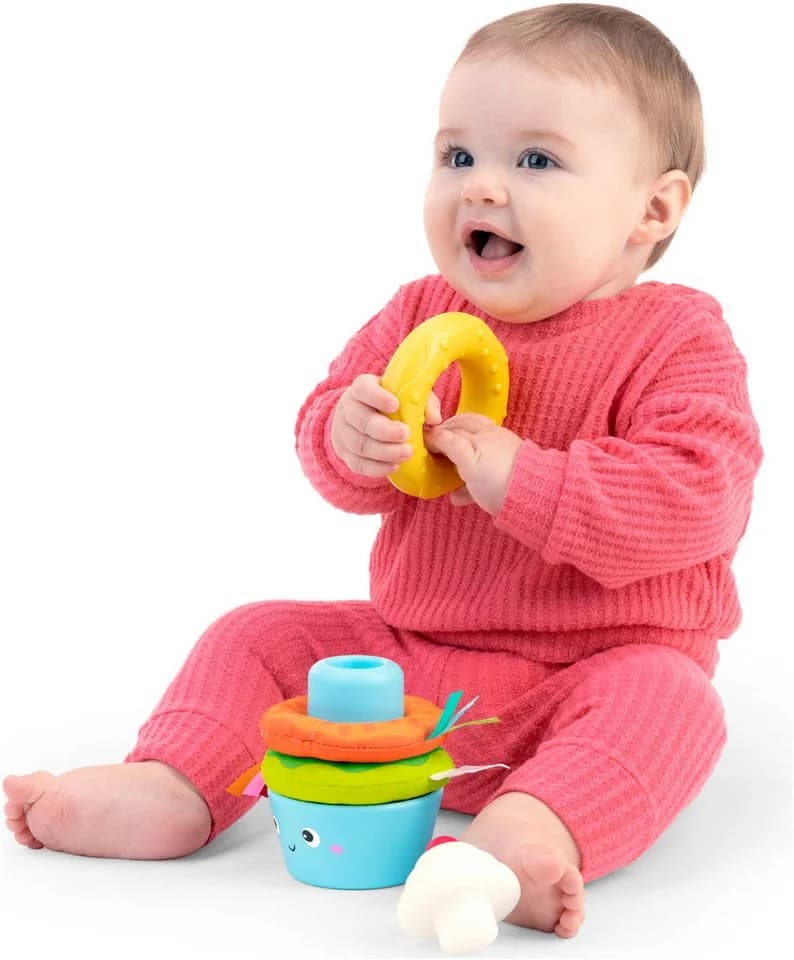 Bright Starts Stapelspielzeug Cupcake Tower Stacking Toy mit Beißring - Bild 3