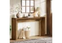 Tribesigns Konsolentisch 140 cm Holz Braun mit Lagerung Bild 1
