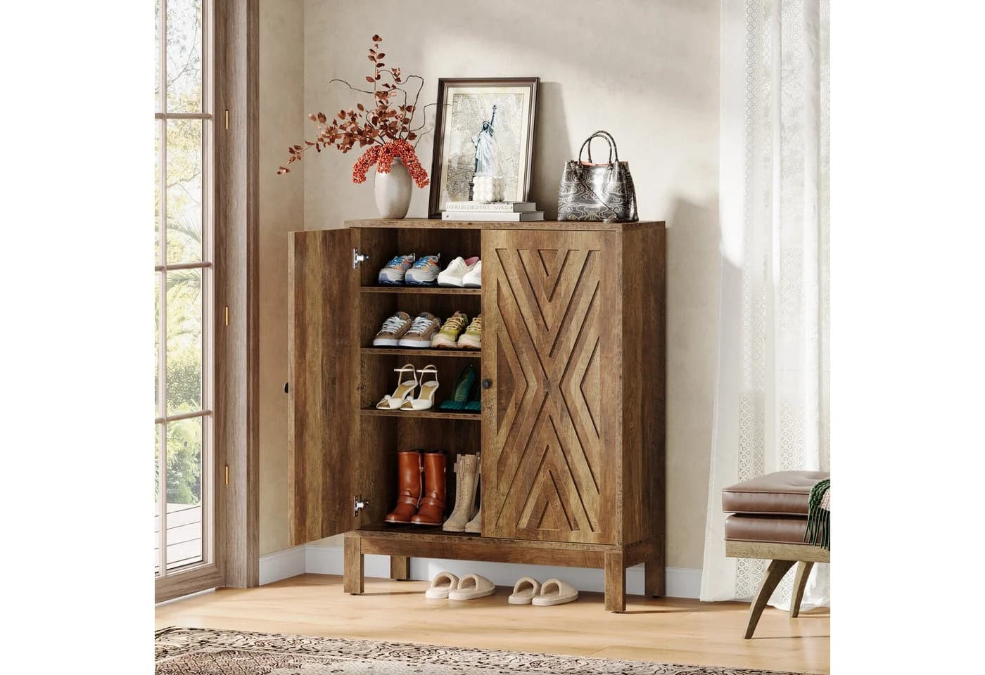 Tribesigns Schuhschrank 5-stöckig Braun - Bild 4
