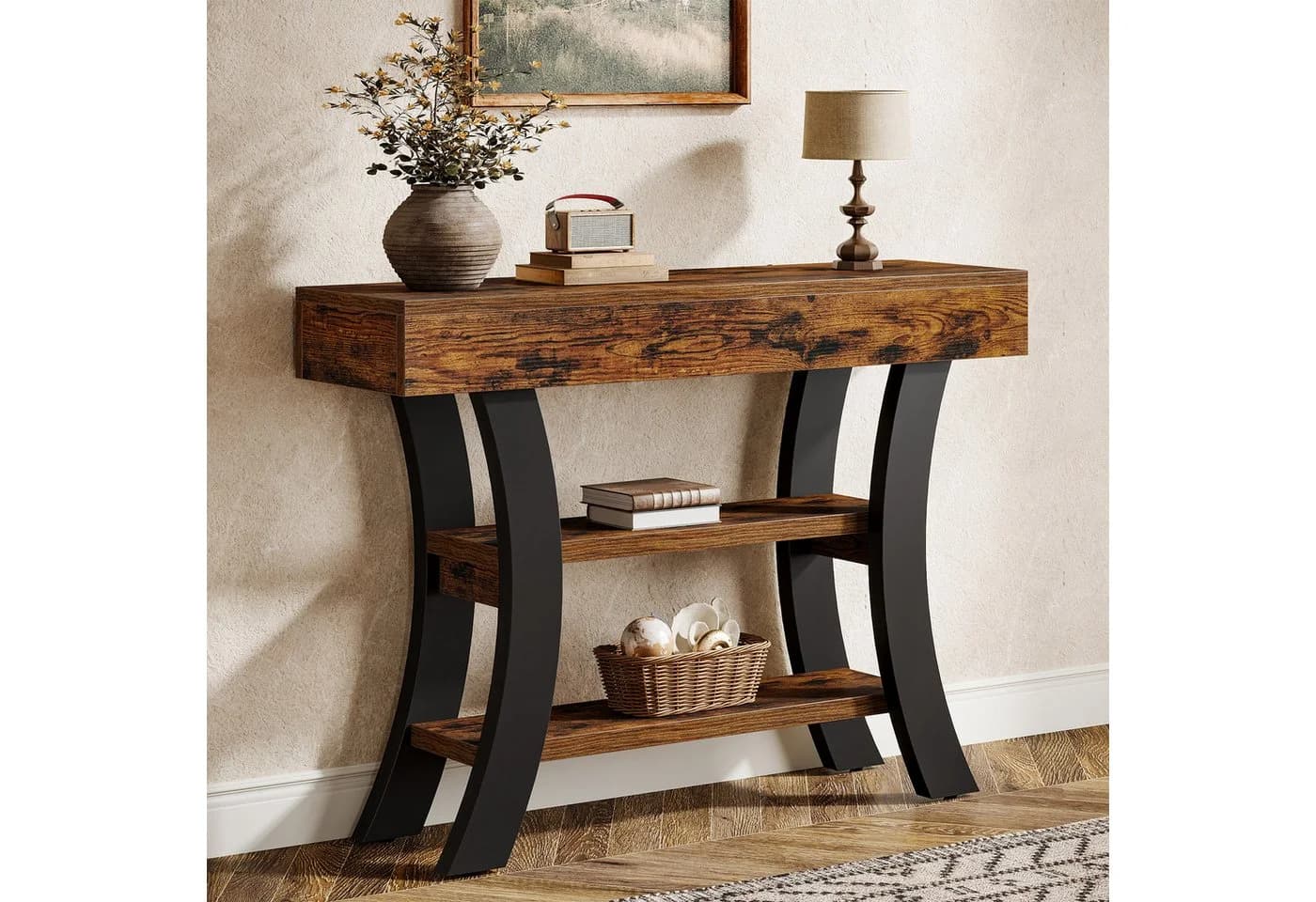 Tribesigns Konsolentisch 105cm Industrie-Chic