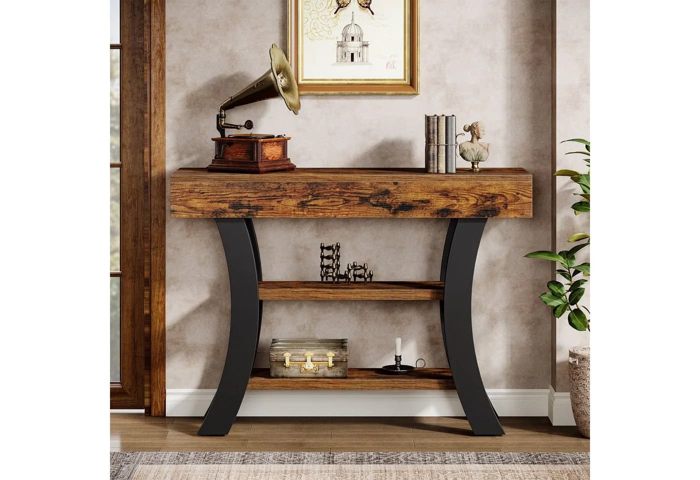 Tribesigns Konsolentisch 105cm Industrie-Chic - Bild 3