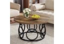 Tribesigns Couchtisch 80cm Runder Beistelltisch Braun MDF Bild 1