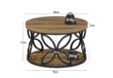 Tribesigns Couchtisch Rund 80 cm 2-stufig Metallrahmen Bild 1