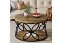 Tribesigns Couchtisch Rund 80 cm 2-stufig Metallrahmen Bild 2