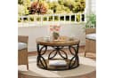 Tribesigns Couchtisch Rund 80 cm 2-stufig Metallrahmen Bild 3