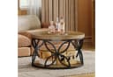 Tribesigns Couchtisch Rund 80 cm 2-stufig Metallrahmen Bild 5