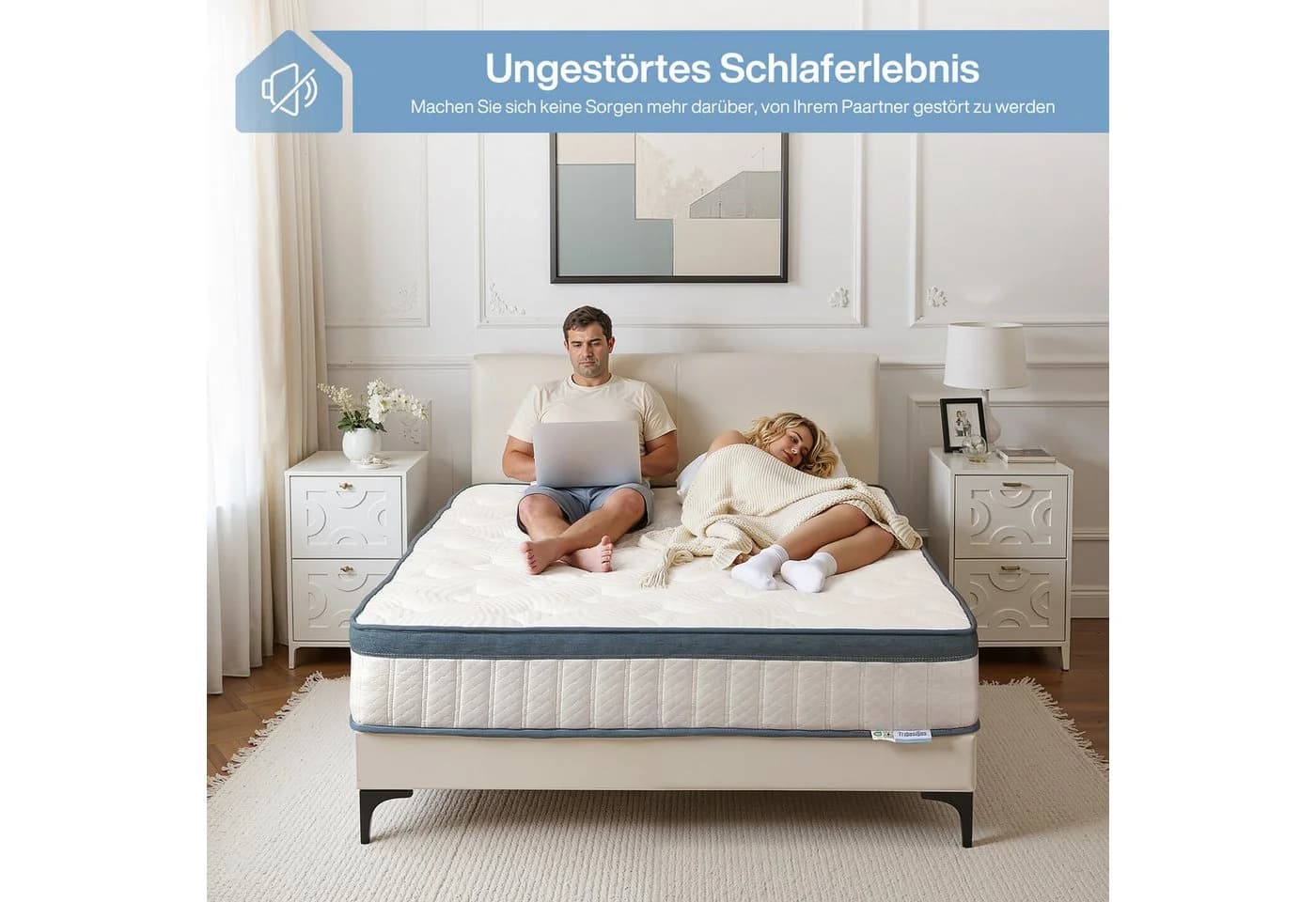 Tribesigns Taschenfederkernmatratze 7-Zonen Orthopädisch H3 25 cm - Bild 5