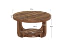 Tribesigns Couchtisch 2-stufiger runder Couchtisch mit Stauraum Industrial Wohnzimmertisch Bild 5