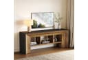 Tribesigns TV-Schrank 160cm mit 3 Ablagefächern Industrial Stil Braun/Schwarz Bild 2