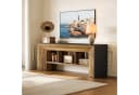 Tribesigns TV-Schrank 160cm mit 3 Ablagefächern Industrial Stil Braun/Schwarz Bild 3