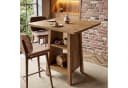 Tribesigns Bartisch 80 cm quadratisch braun mit Stauraum Bild 1