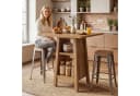 Tribesigns Bartisch 80 cm quadratisch braun mit Stauraum Bild 3