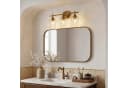Tribesigns Wandleuchte 3-Licht Badezimmer Wandlampe Gold mit Wellenglas Bild 3