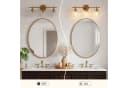 Tribesigns Wandleuchte 3-Licht Badezimmer Wandlampe Gold mit Wellenglas Bild 4