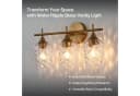 Tribesigns Wandleuchte 3-Licht Badezimmer Wandlampe Gold mit Wellenglas Bild 5